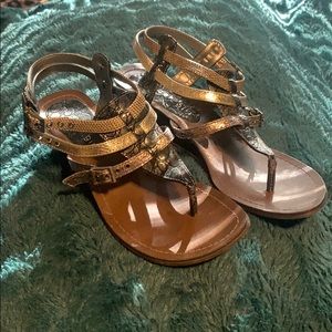 Madden Girl Metallic multicolored Low Wedge Sandal